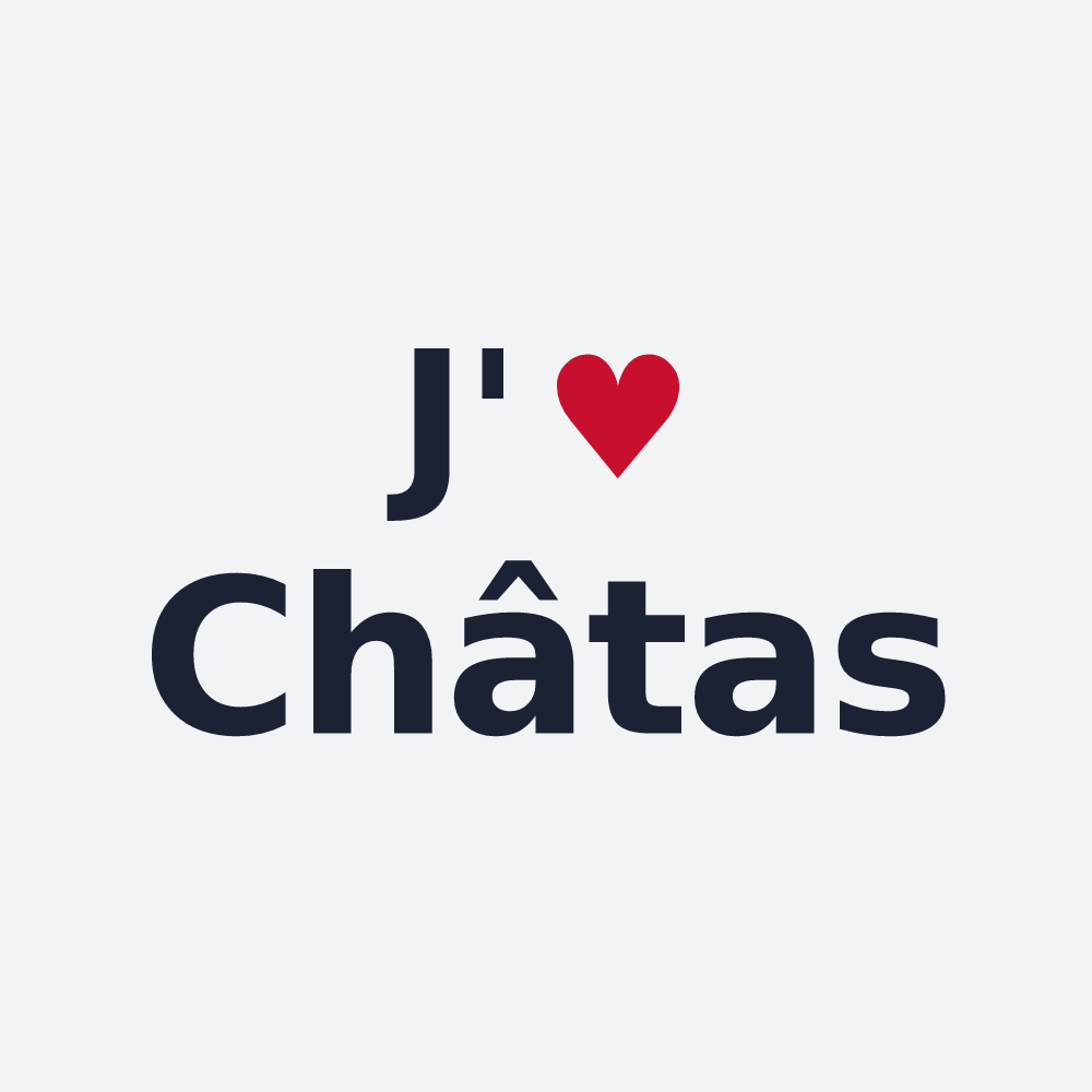 Poster personnalisé Châtas — design J'aime Châtas