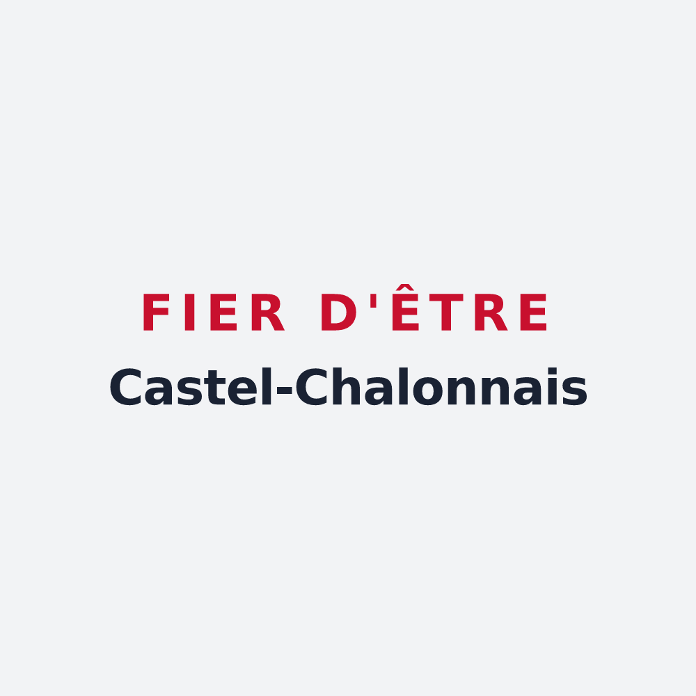 Poster « Fier d'être Castel-Chalonnais » — design pour Château-Chalon