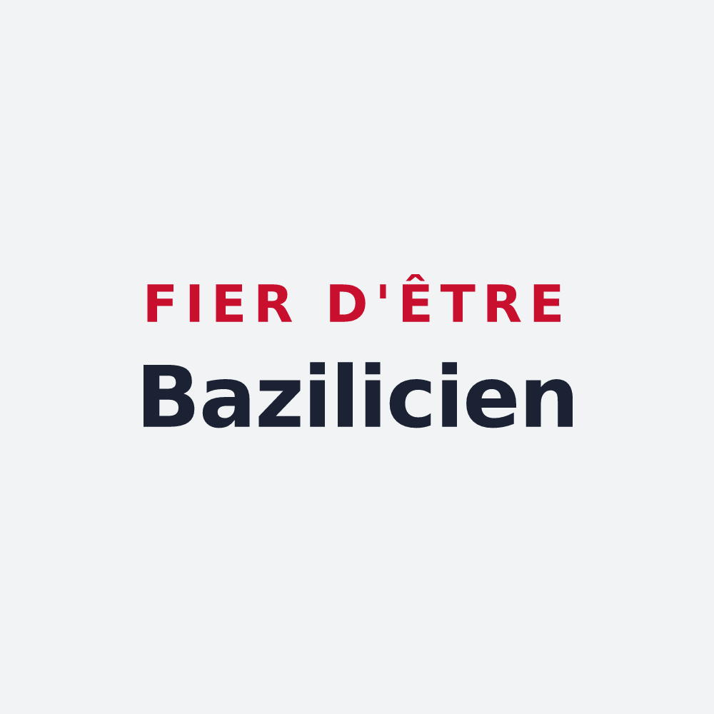 Poster « Fier d'être Bazilicien » — design pour Château-Gontier-sur-Mayenne