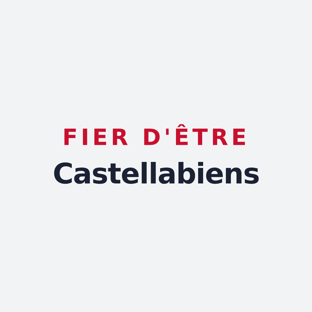 Poster « Fier d'être Castellabiens » — design pour Château-l'Abbaye