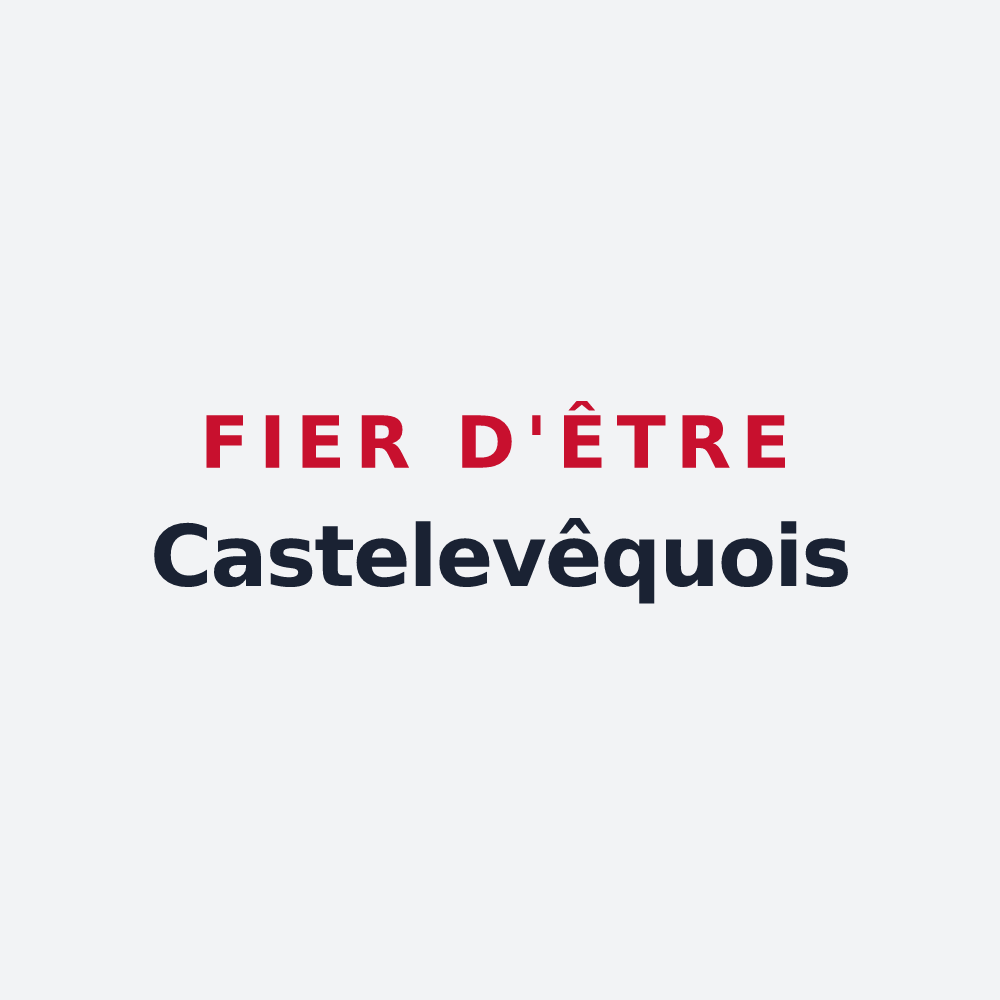 Poster « Fier d'être Castelevêquois » — design pour Château-l'Évêque