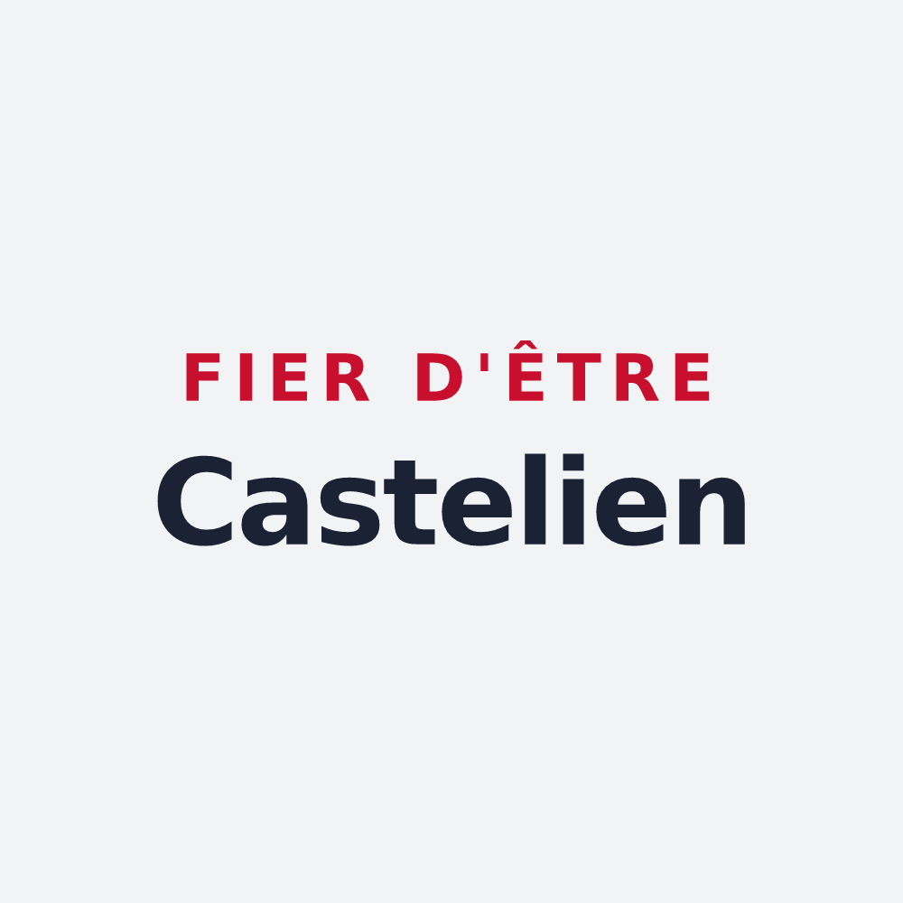 Poster « Fier d'être Castelien » — design pour Château-l'Hermitage