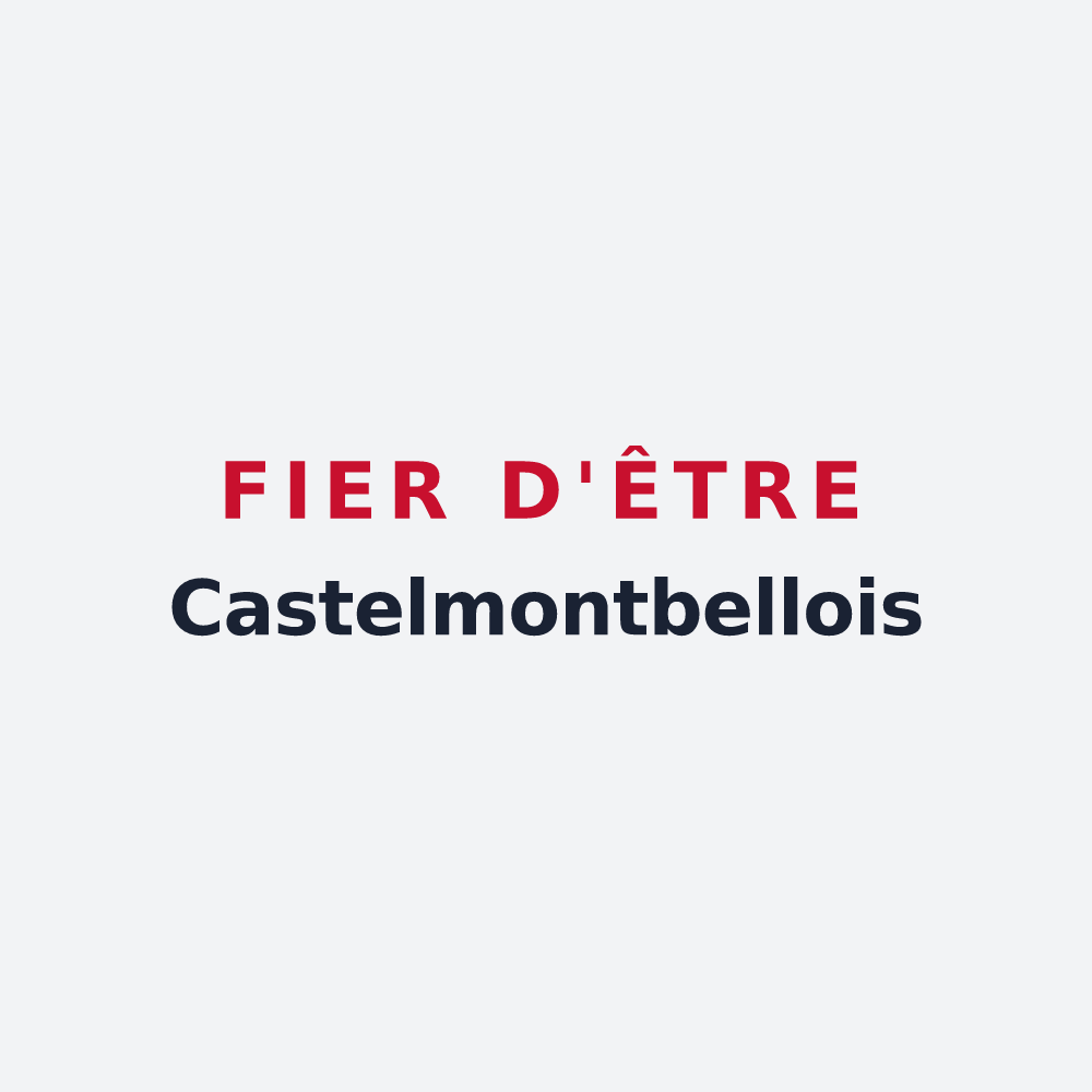 Poster « Fier d'être Castelmontbellois » — design pour Château-sur-Allier