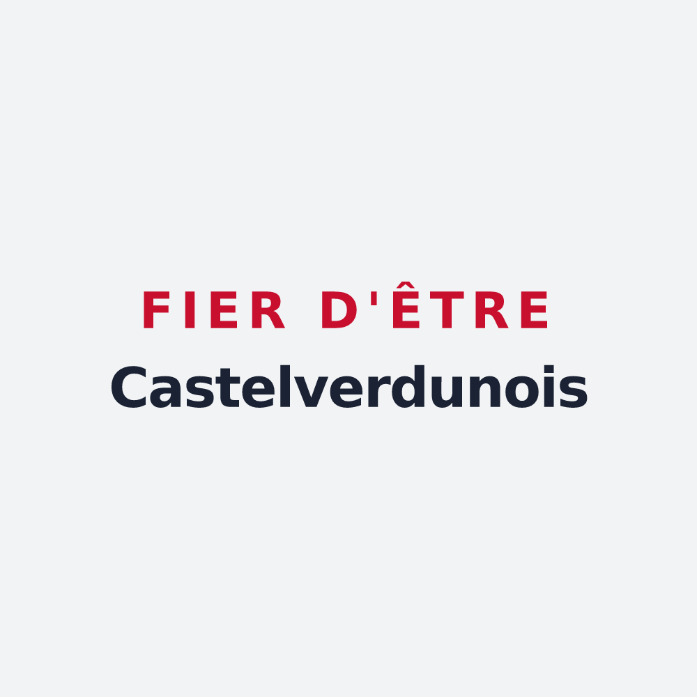 Poster « Fier d'être Castelverdunois » — design pour Château-Verdun