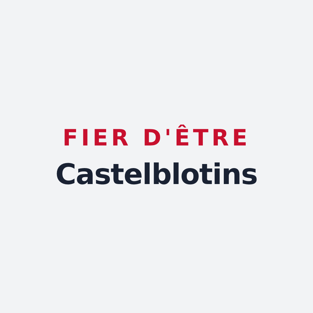 Poster « Fier d'être Castelblotins » — design pour Châteaubleau