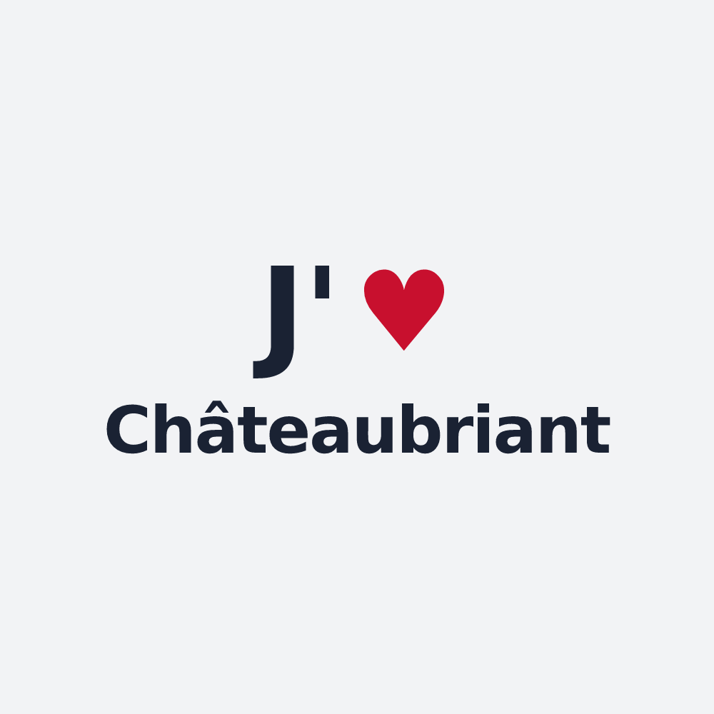 Poster personnalisé Châteaubriant — design J'aime Châteaubriant