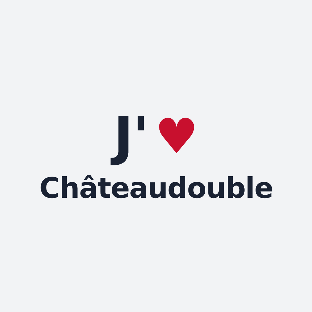 Poster personnalisé Châteaudouble — design J'aime Châteaudouble