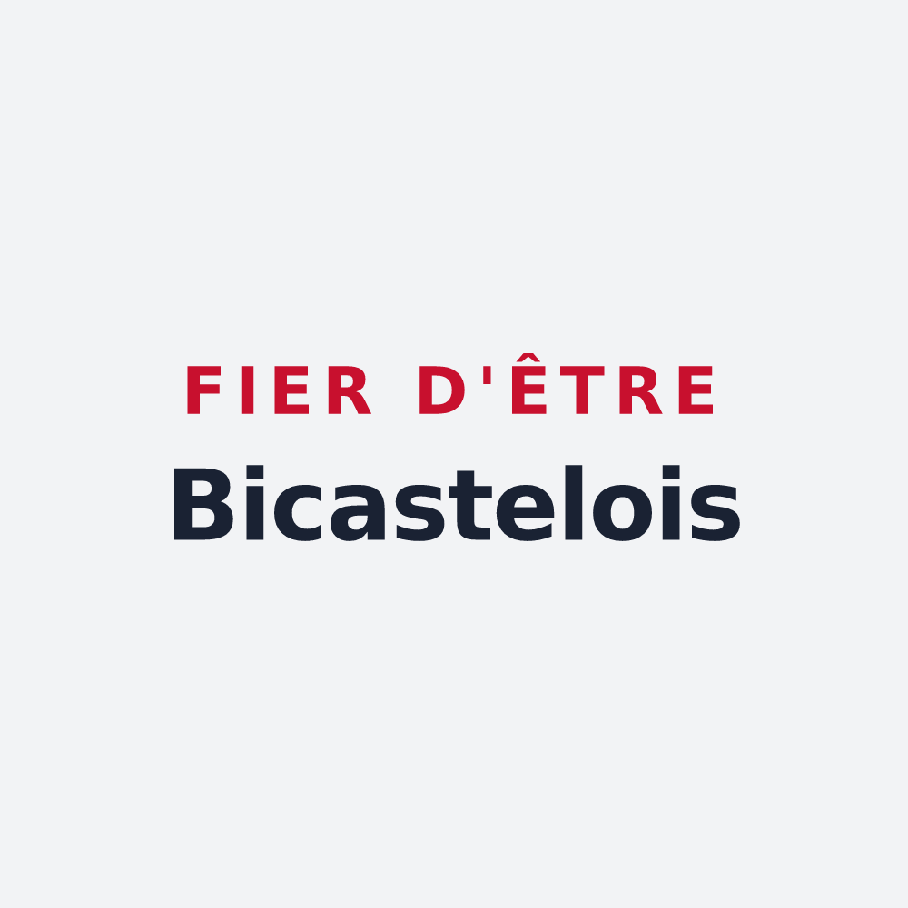 Poster « Fier d'être Bicastelois » — design pour Châteaudouble