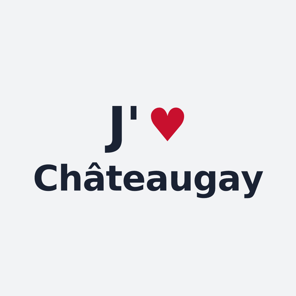 Poster personnalisé Châteaugay — design J'aime Châteaugay