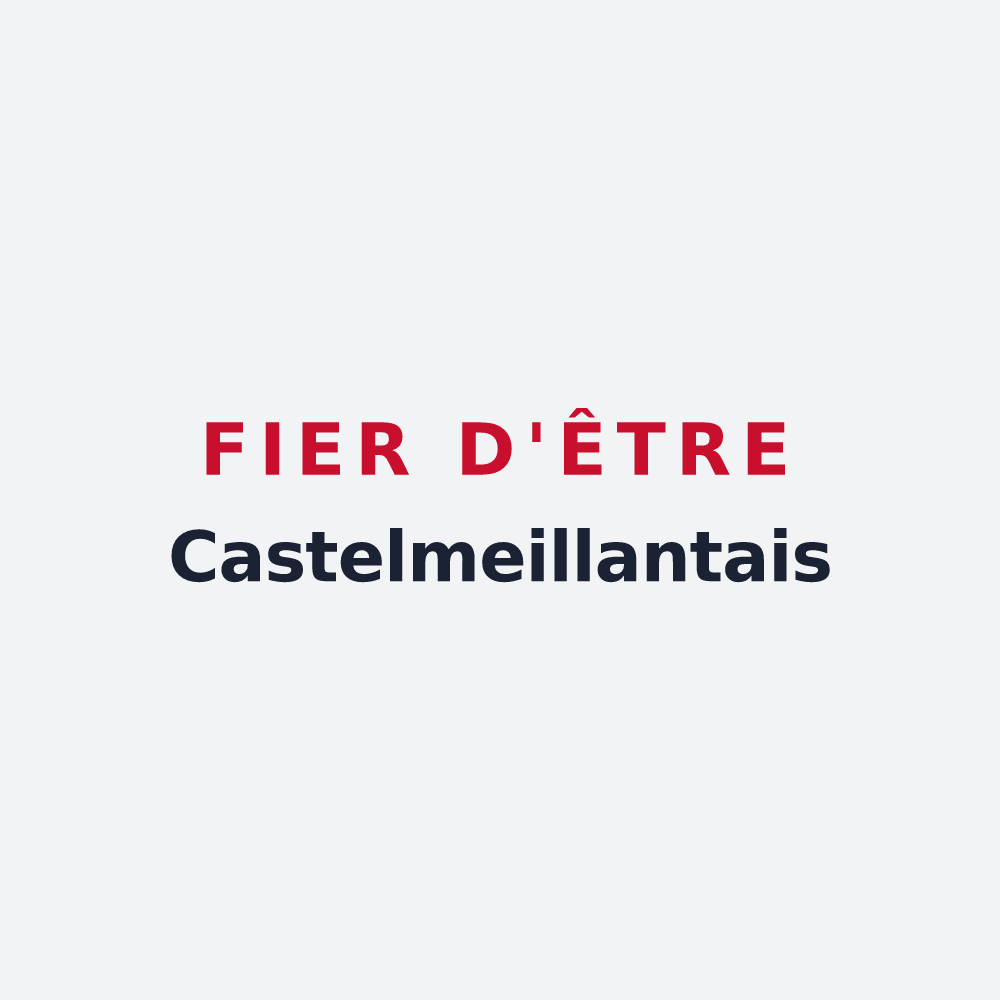 Poster « Fier d'être Castelmeillantais » — design pour Châteaumeillant