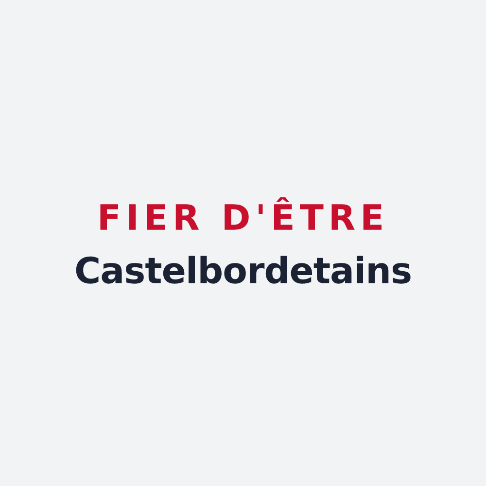 Poster « Fier d'être Castelbordetains » — design pour Châteauneuf-de-Bordette