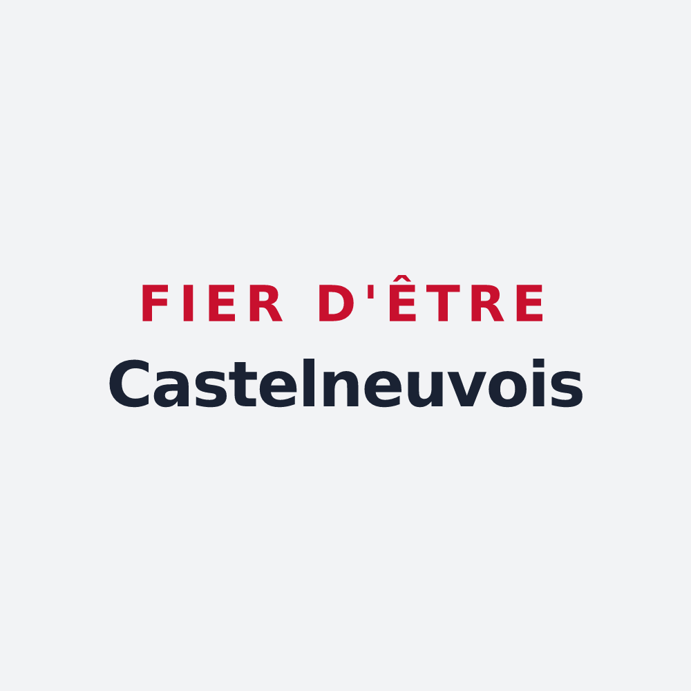 Poster « Fier d'être Castelneuvois » — design pour Châteauneuf-de-Galaure