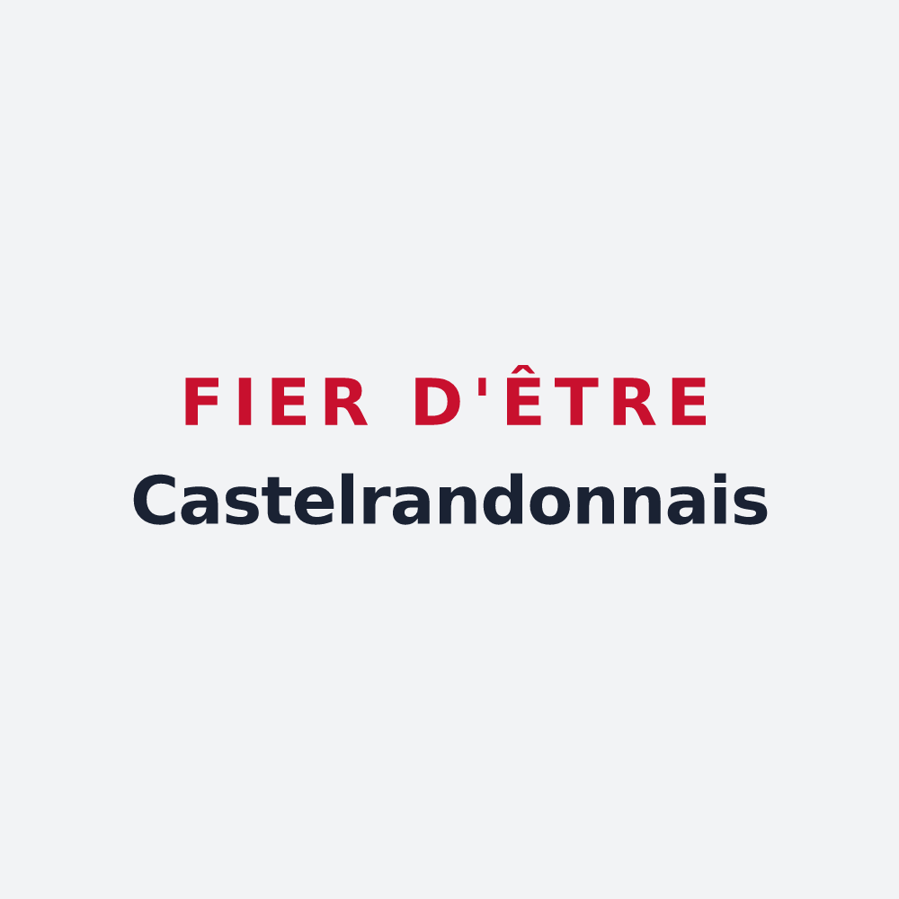 Poster « Fier d'être Castelrandonnais » — design pour Châteauneuf-de-Randon