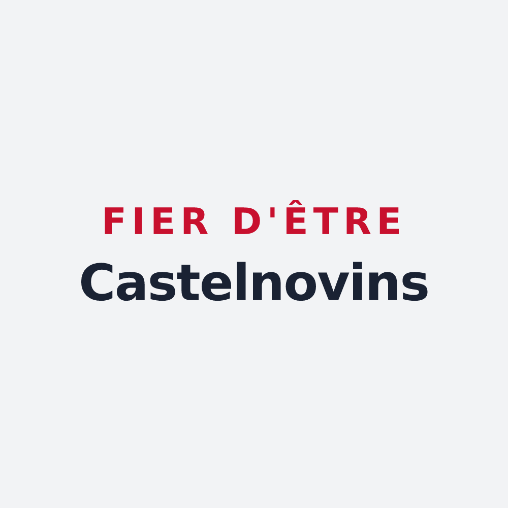 Poster « Fier d'être Castelnovins » — design pour Châteauneuf-Miravail