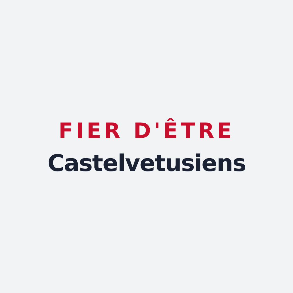 Poster « Fier d'être Castelvetusiens » — design pour Châteauvieux-les-Fossés