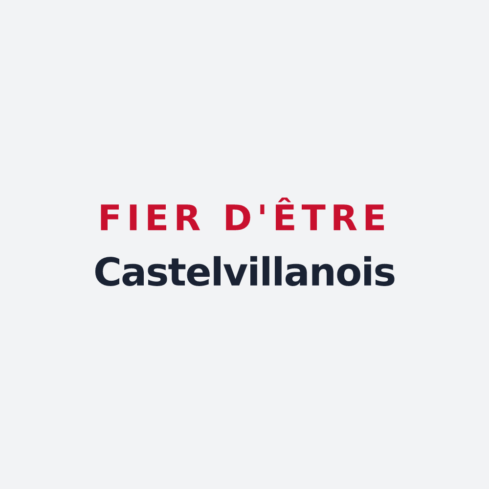 Poster « Fier d'être Castelvillanois » — design pour Châteauvillain