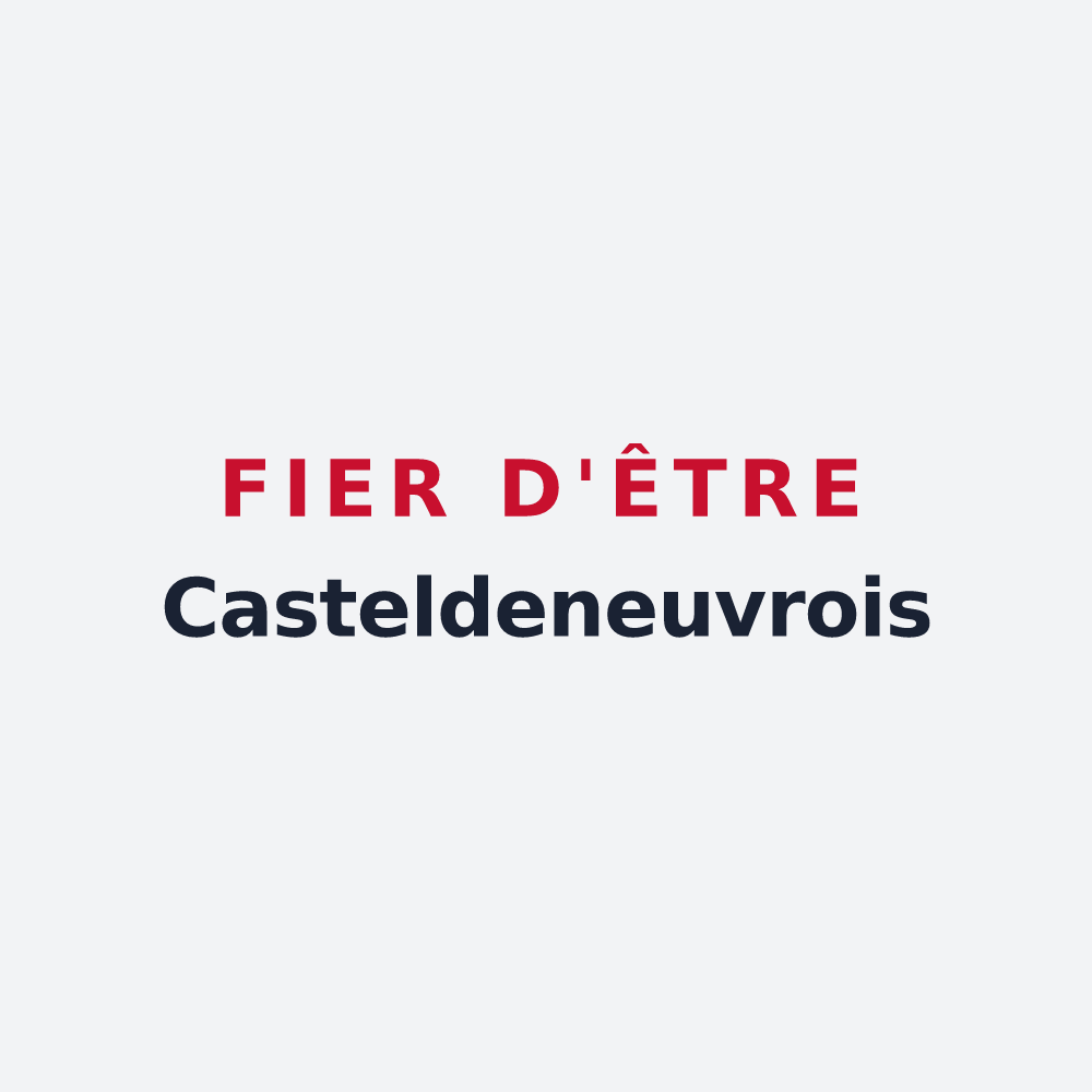 Poster « Fier d'être Casteldeneuvrois » — design pour Châtel-de-Neuvre
