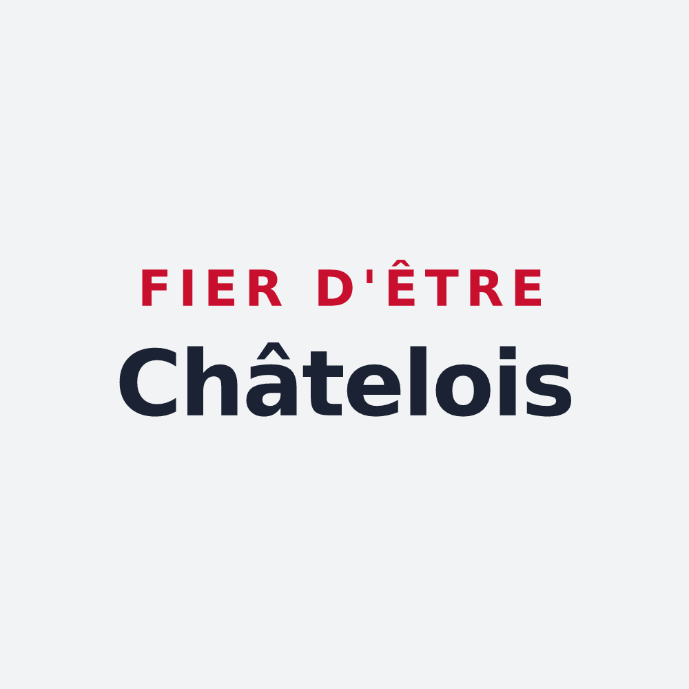 Poster « Fier d'être Châtelois » — design pour Châtel-Montagne