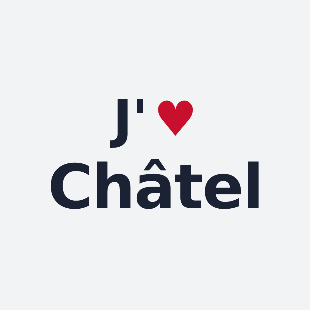 Poster personnalisé Châtel — design J'aime Châtel