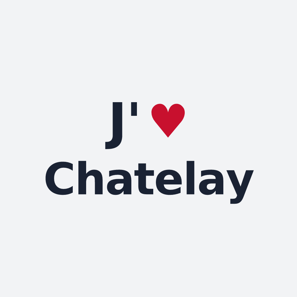 Poster personnalisé Chatelay — design J'aime Chatelay