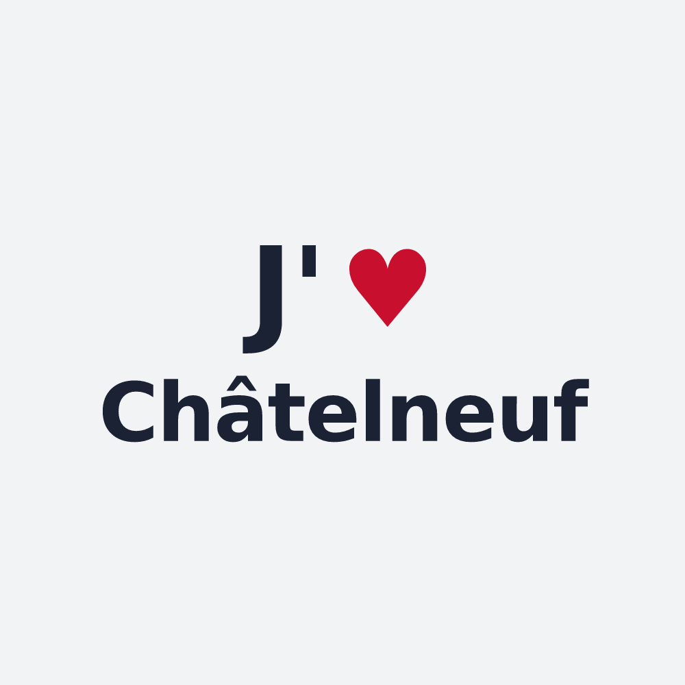 Poster personnalisé Châtelneuf — design J'aime Châtelneuf