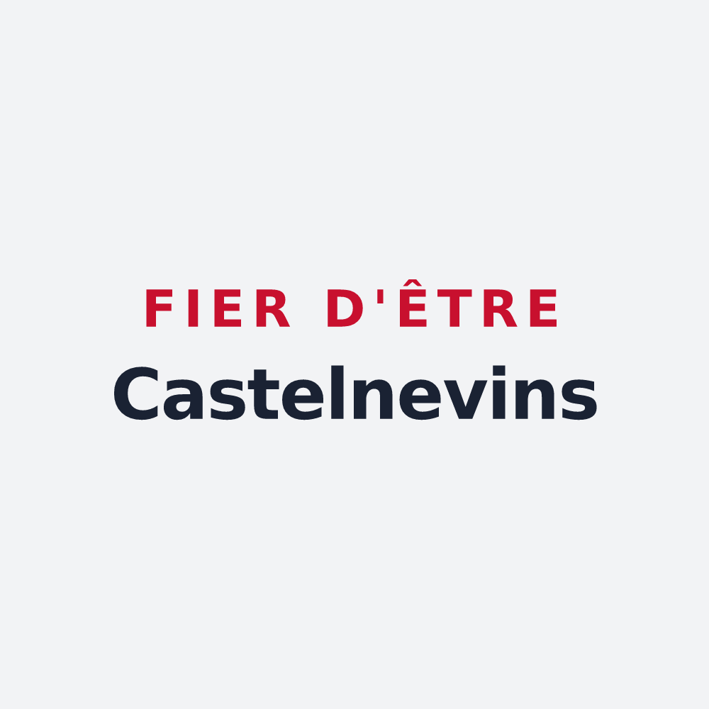 Poster « Fier d'être Castelnevins » — design pour Châtelneuf