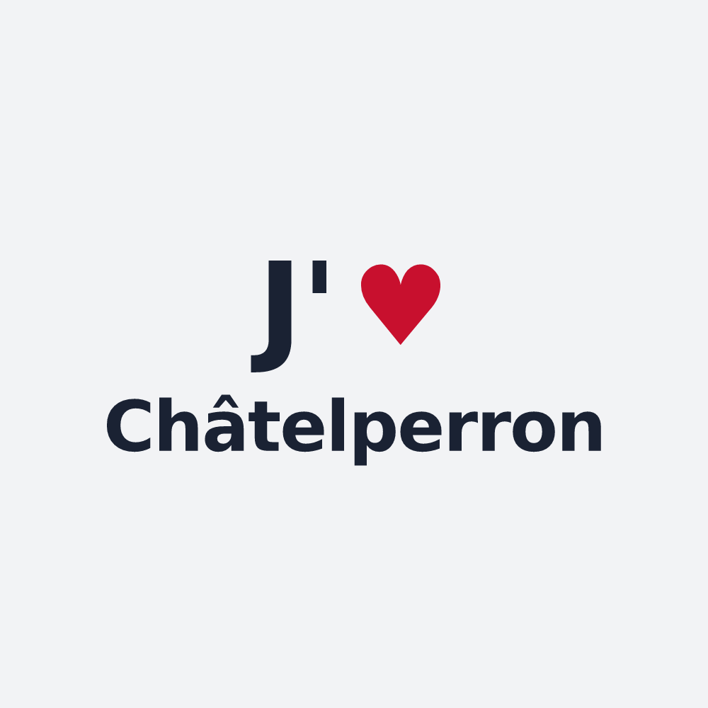 Poster personnalisé Châtelperron — design J'aime Châtelperron