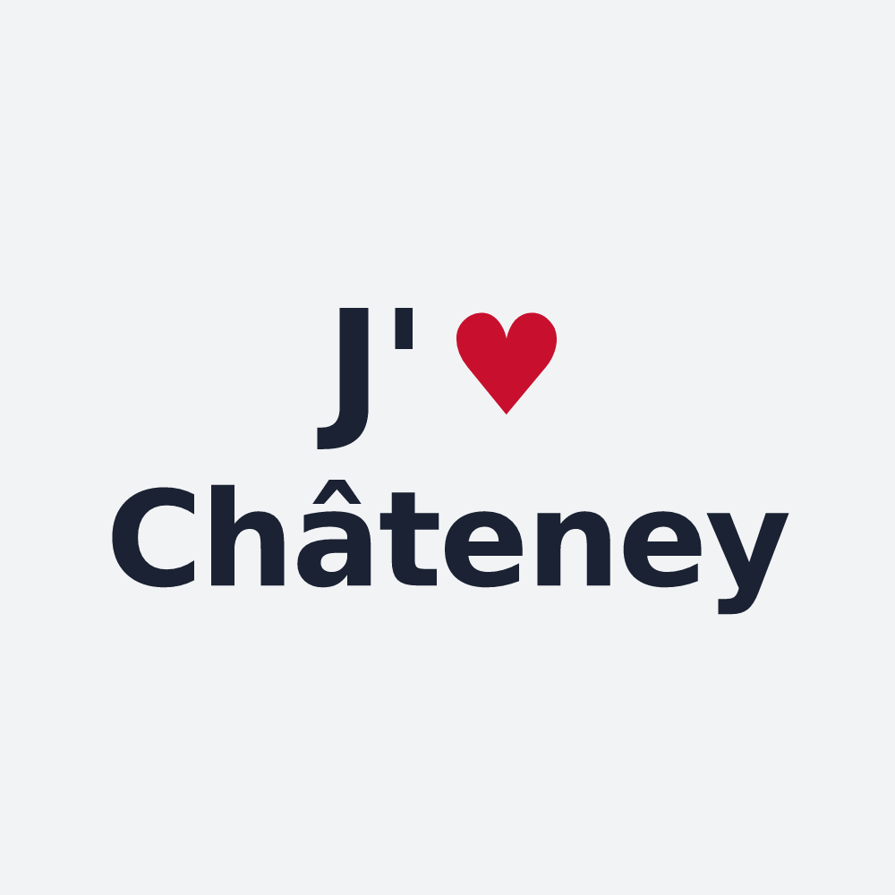 Poster personnalisé Châteney — design J'aime Châteney