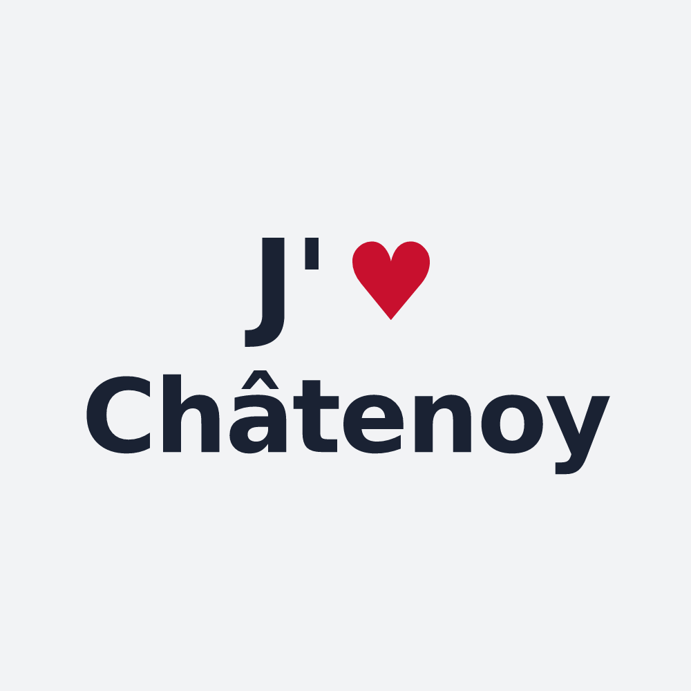 Poster personnalisé Châtenoy — design « J'aime Châtenoy » imprimé sur le poster