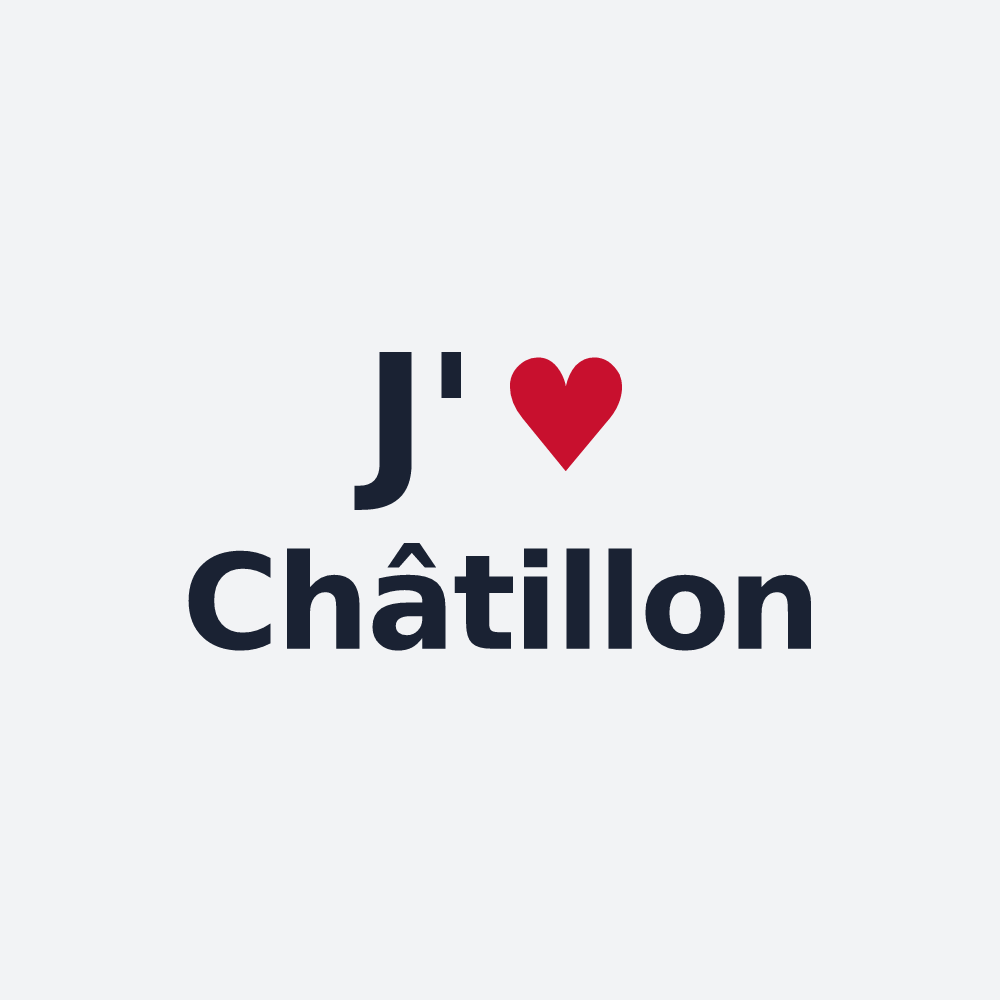 Poster personnalisé Châtillon — design J'aime Châtillon