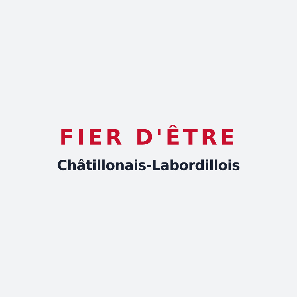 Poster « Fier d'être Châtillonais-Labordillois » — design pour Châtillon-la-Borde