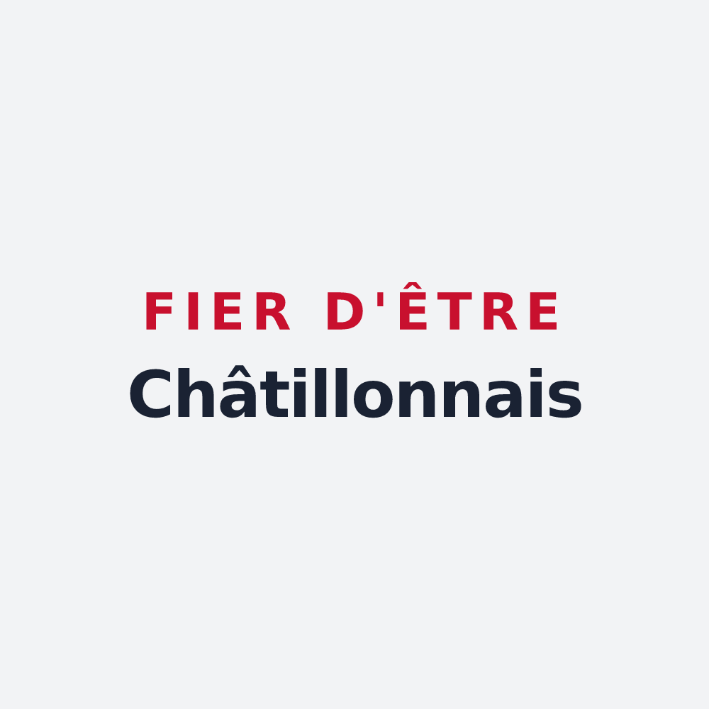 Poster « Fier d'être Châtillonnais » — design pour Châtillon-sur-Chalaronne