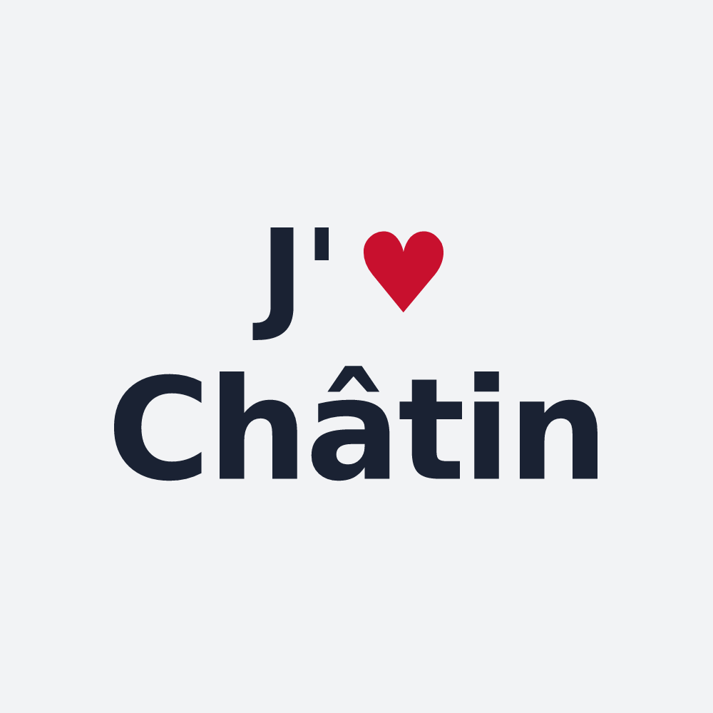 Poster personnalisé Châtin — design J'aime Châtin