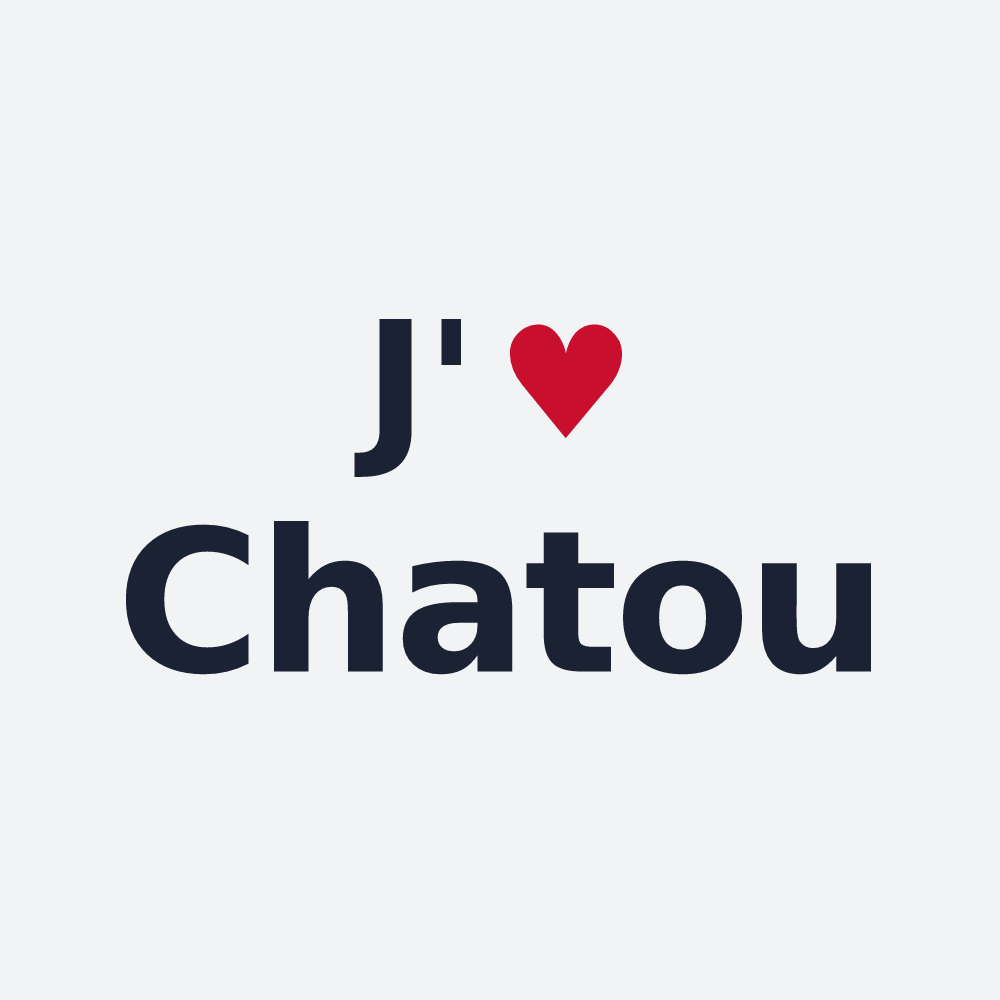 Poster personnalisé Chatou — design J'aime Chatou