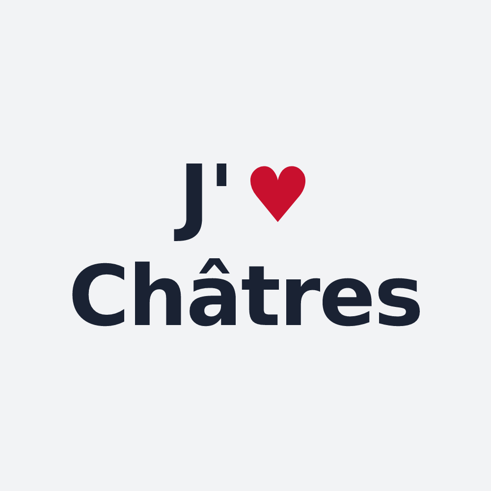 Poster personnalisé Châtres — design J'aime Châtres