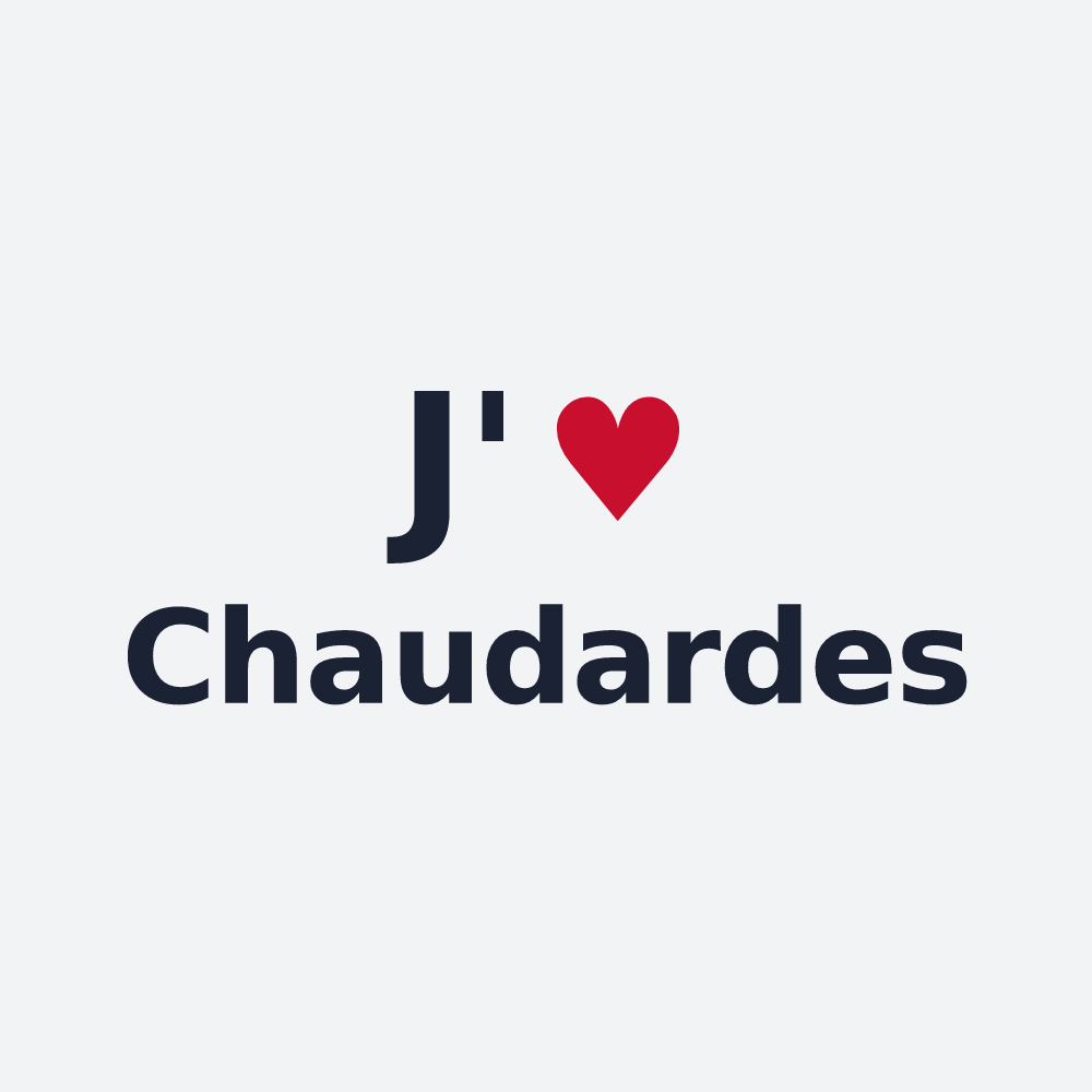 Poster personnalisé Chaudardes — design J'aime Chaudardes