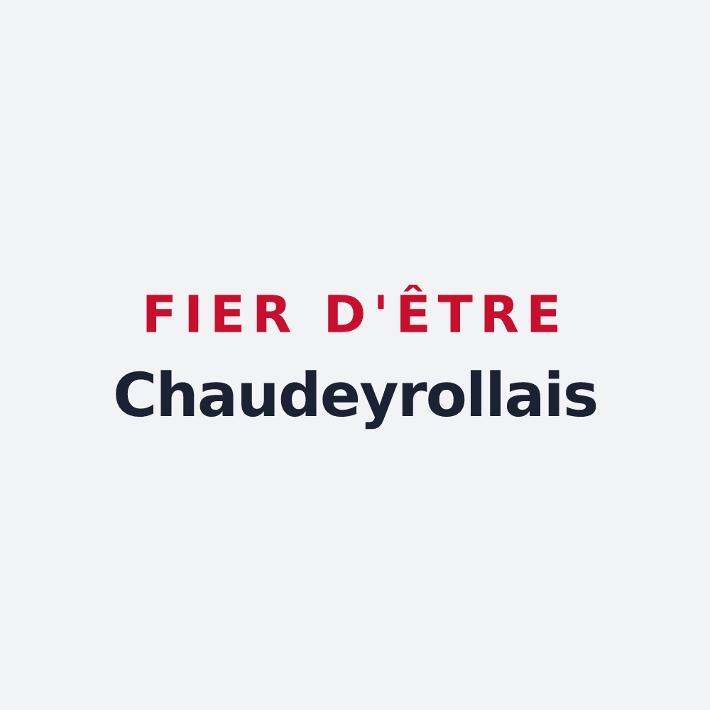 Poster « Fier d'être Chaudeyrollais » — design pour Chaudeyrolles