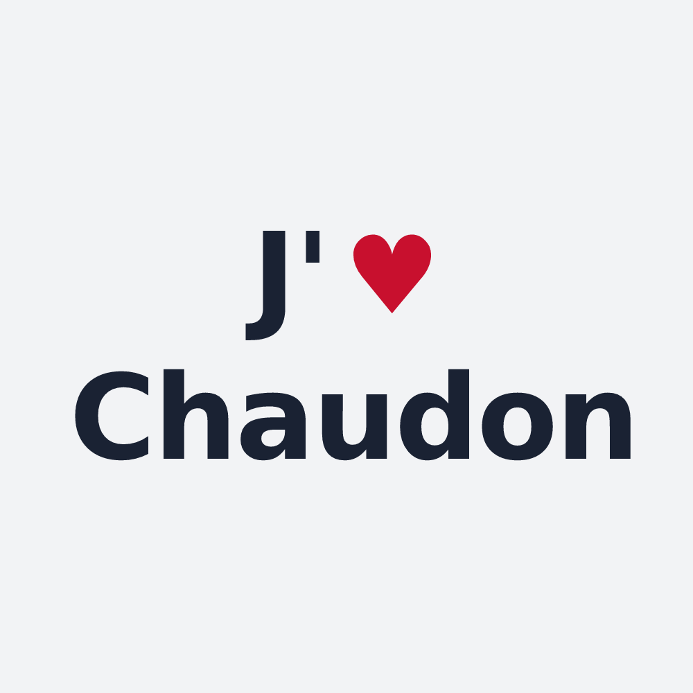 Poster personnalisé Chaudon — design J'aime Chaudon