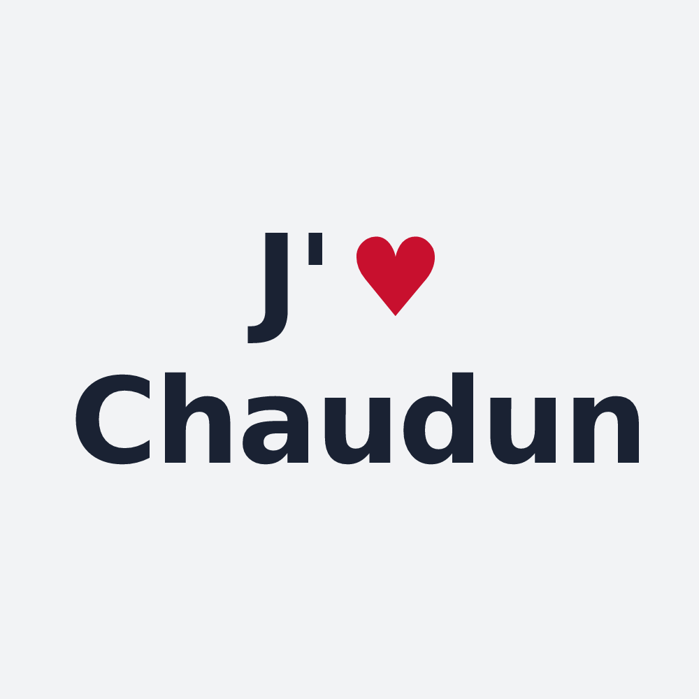 Poster personnalisé Chaudun — design J'aime Chaudun