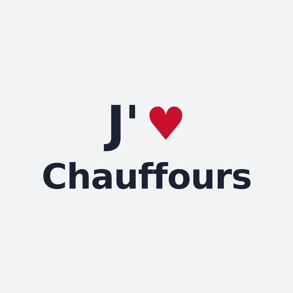 Poster personnalisé Chauffours — design « J'aime Chauffours » imprimé sur le poster