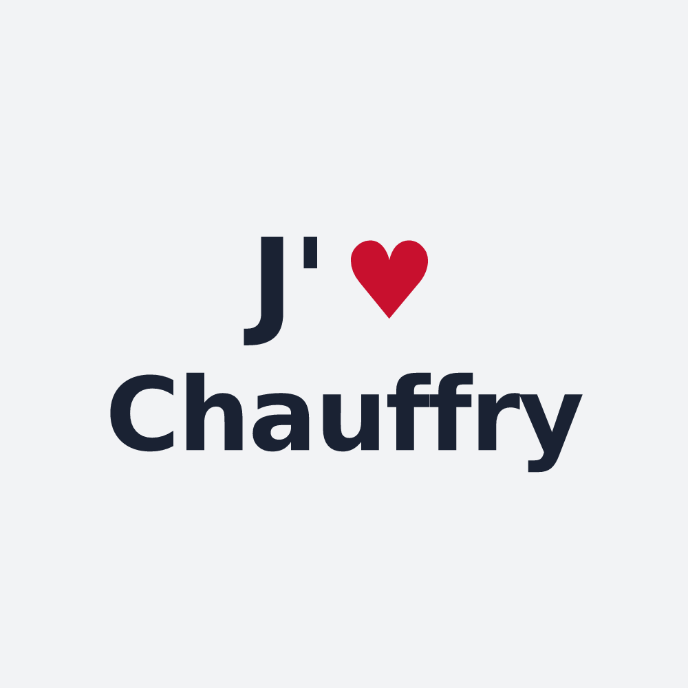 Poster personnalisé Chauffry — design « J'aime Chauffry » imprimé sur le poster