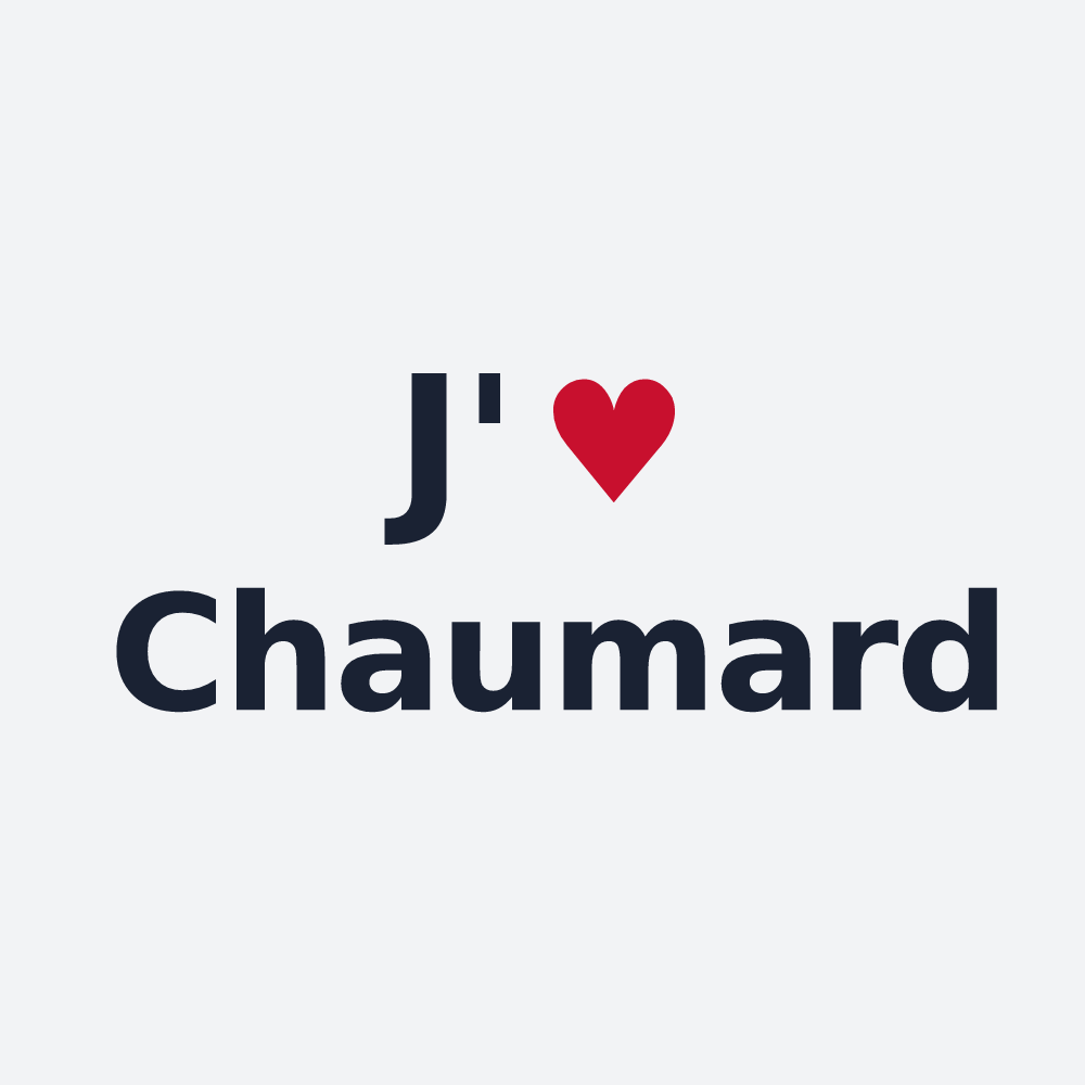 Poster personnalisé Chaumard — design J'aime Chaumard
