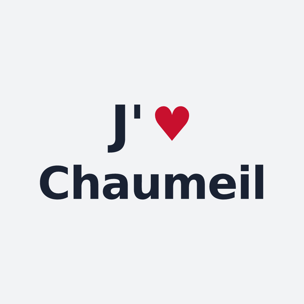 Poster personnalisé Chaumeil — design « J'aime Chaumeil » imprimé sur le poster