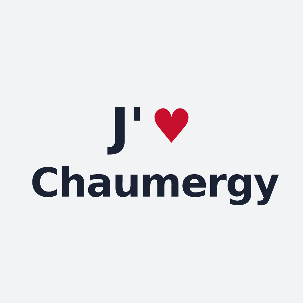 Poster personnalisé Chaumergy — design J'aime Chaumergy