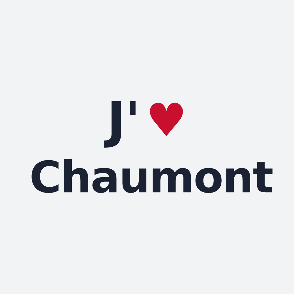 Poster personnalisé Chaumont — design J'aime Chaumont