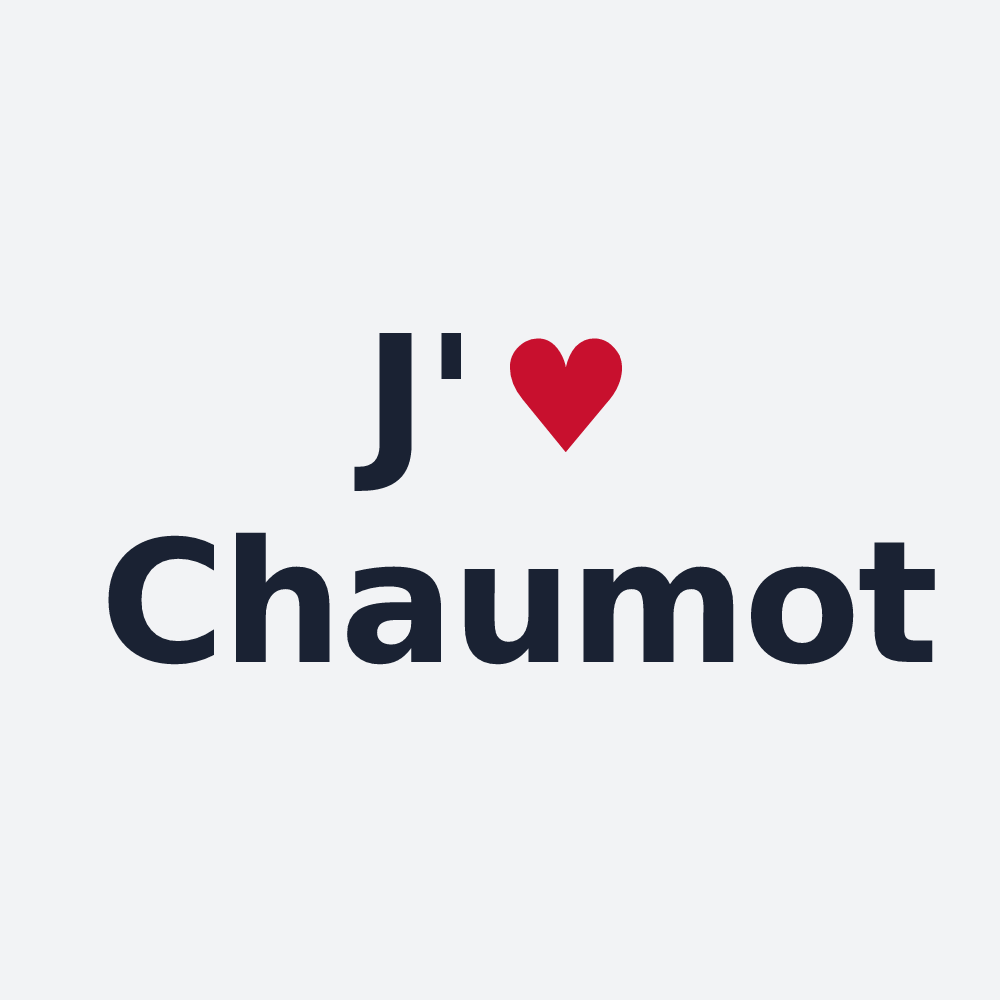 Poster personnalisé Chaumot — design J'aime Chaumot