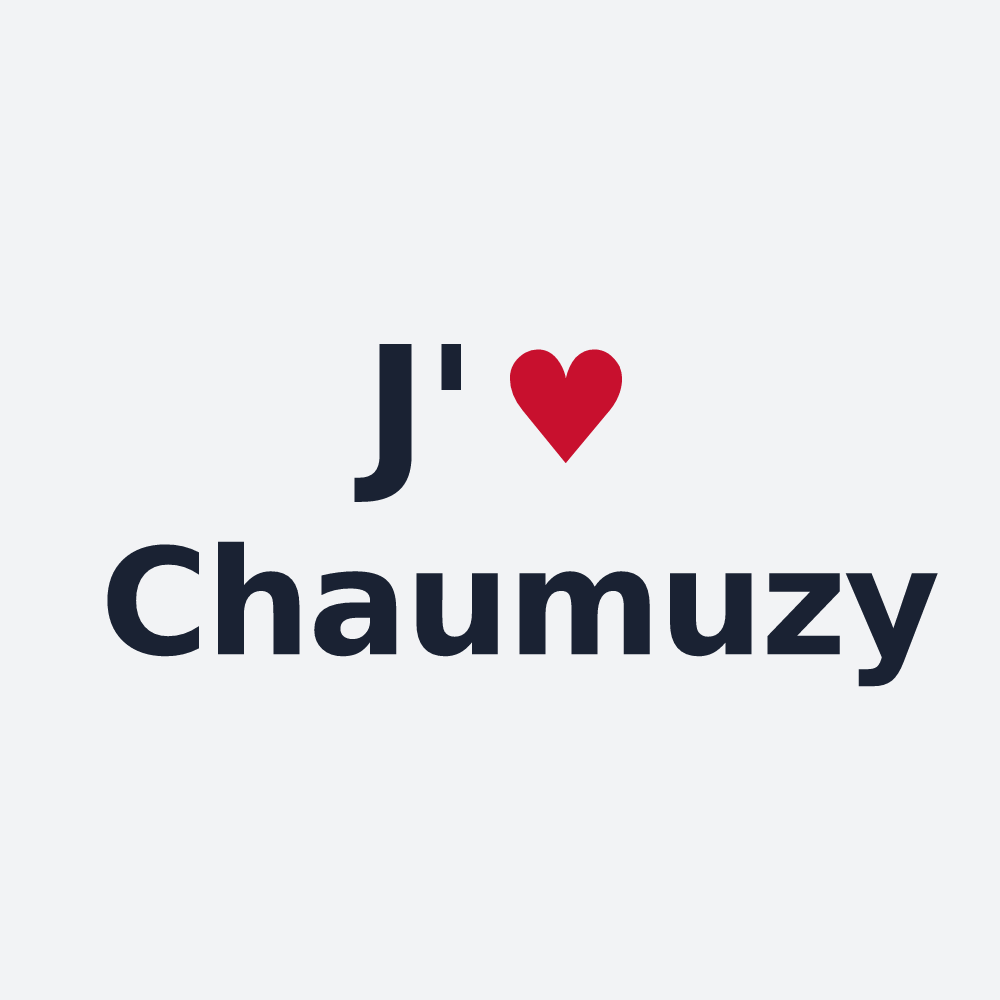 Poster personnalisé Chaumuzy — design J'aime Chaumuzy
