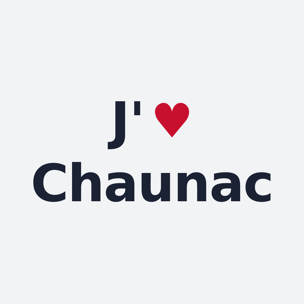Poster personnalisé Chaunac — design J'aime Chaunac