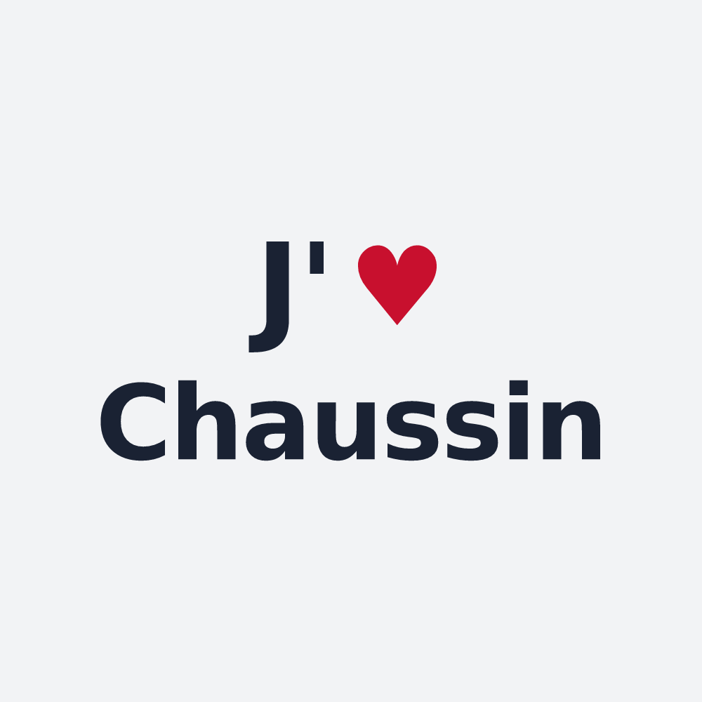 Poster personnalisé Chaussin — design J'aime Chaussin