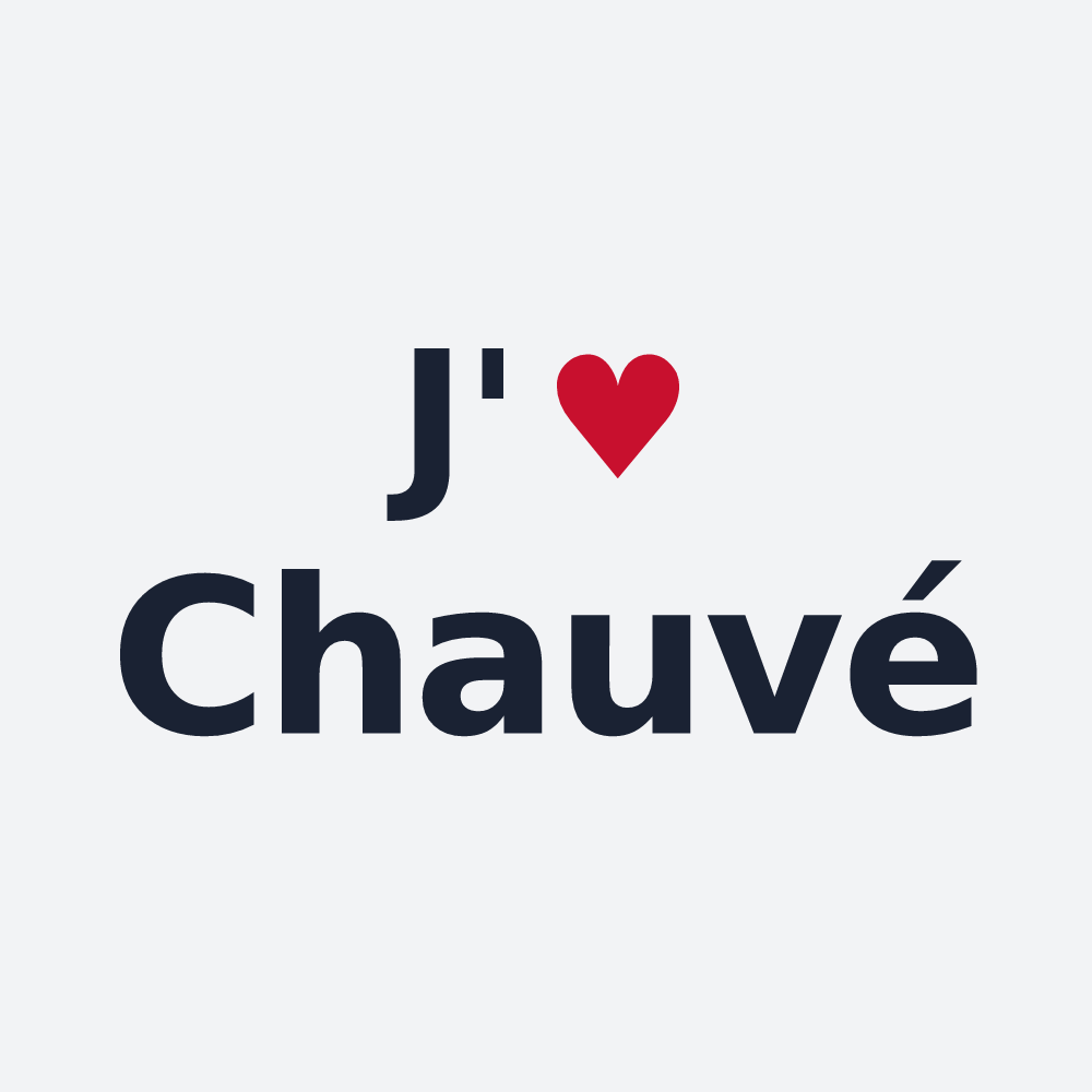 Poster personnalisé Chauvé — design J'aime Chauvé